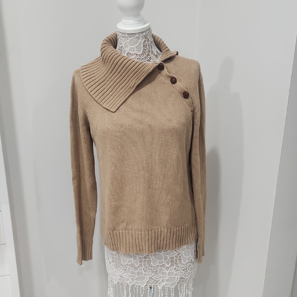 Ralph Lauren Camel Cowl Neck Sweater